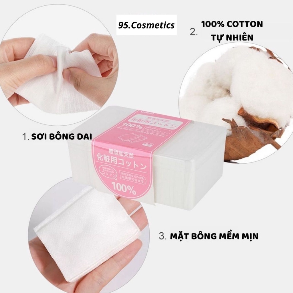 Bông tẩy trang miniso 1000m