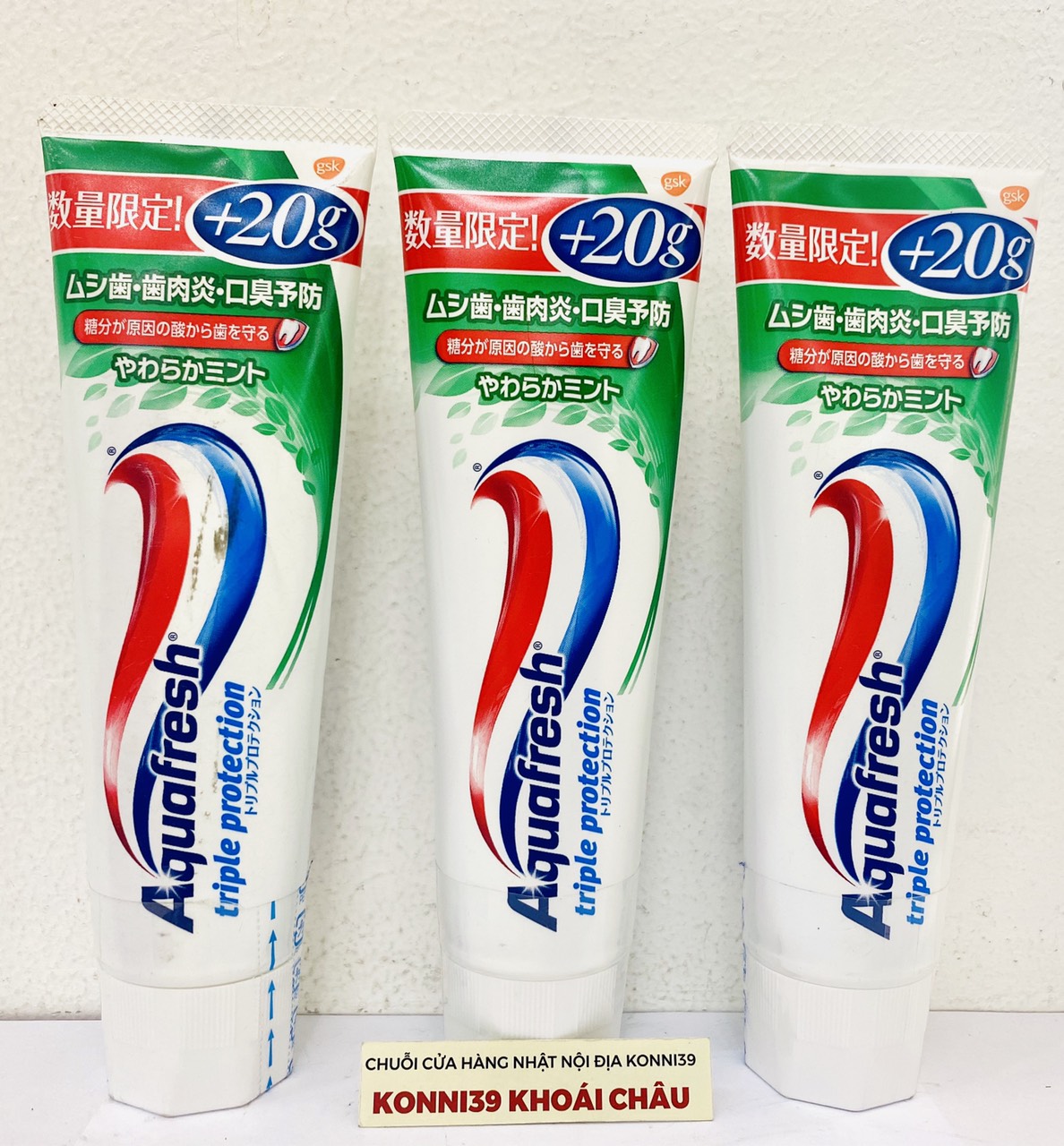 Kem đánh răng Aquafresh +20gr ( vị trà xanh bạc hà )