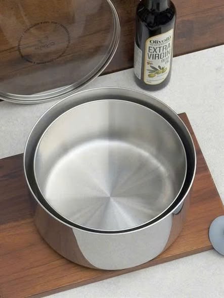 Bộ 2 Nồi Inox Đa Năng Kiêm Âu Đựng Thực Phẩm Kaiyo - Dáng Thẳng, Size 18,20Cm