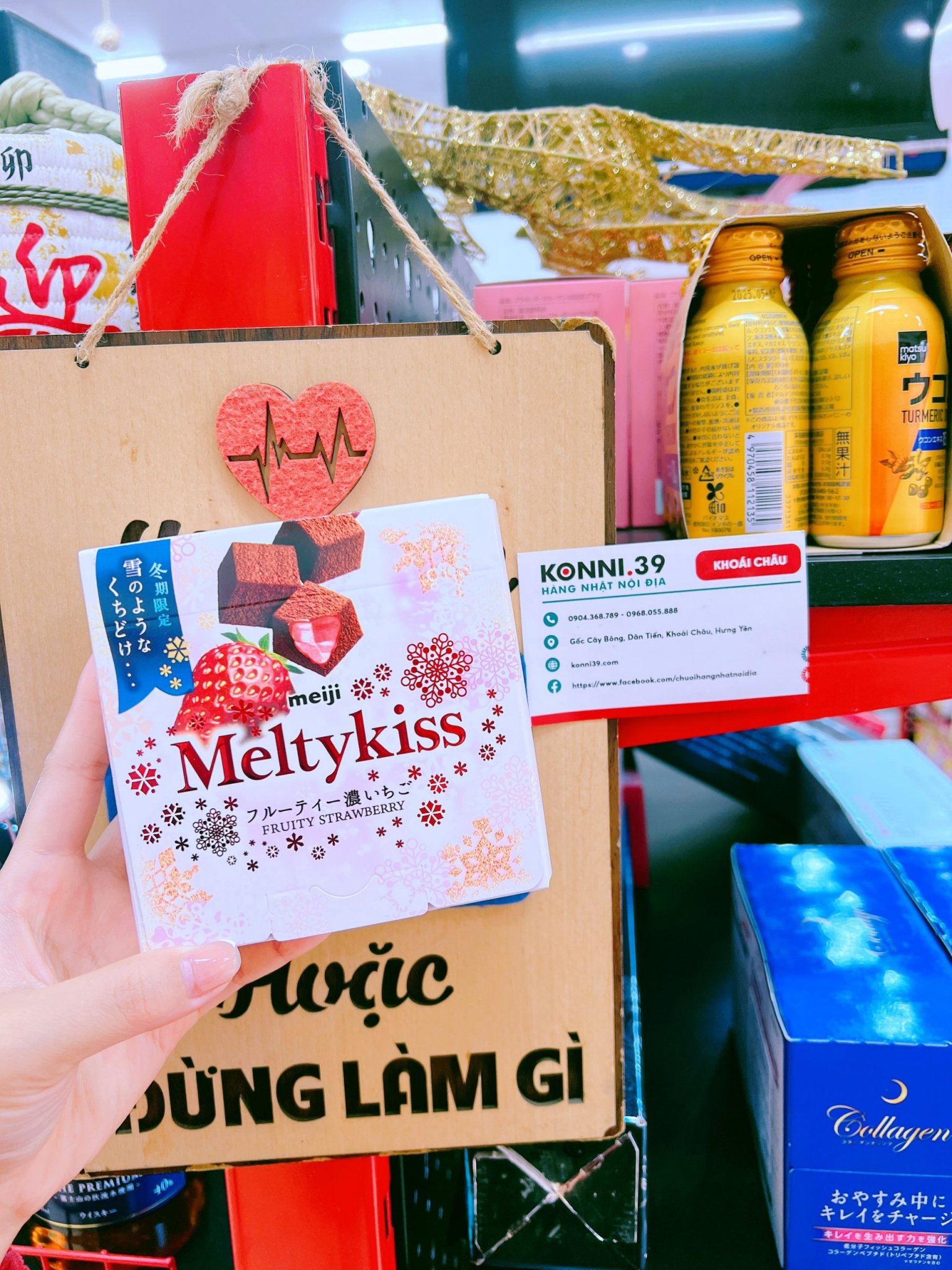 Socola tươi MeltyKiss vị dâu 56g