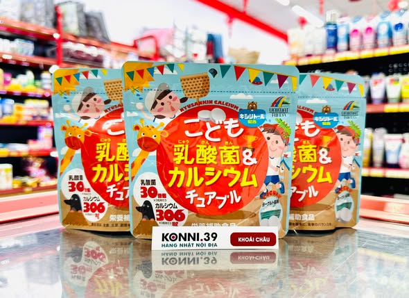 Viên Nhai Bổ Sung Canxi Và Lợi Khuẩn Lactic Unimat Riken 90 Viên