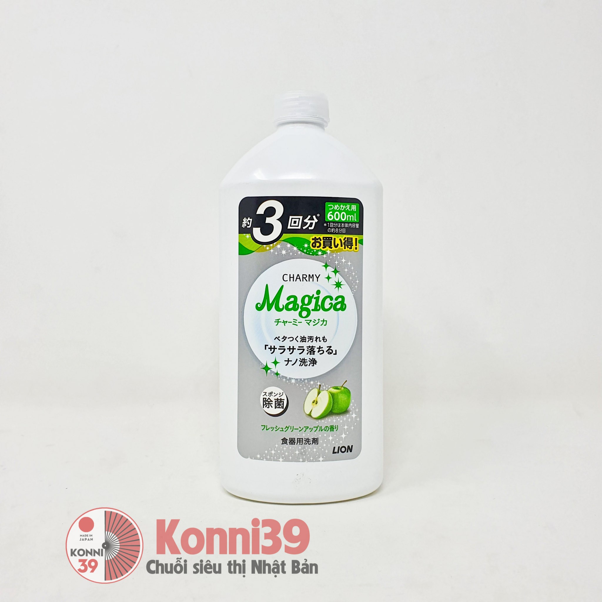 Nước rửa bát LION Charmy Magica 600ml (hương táo)