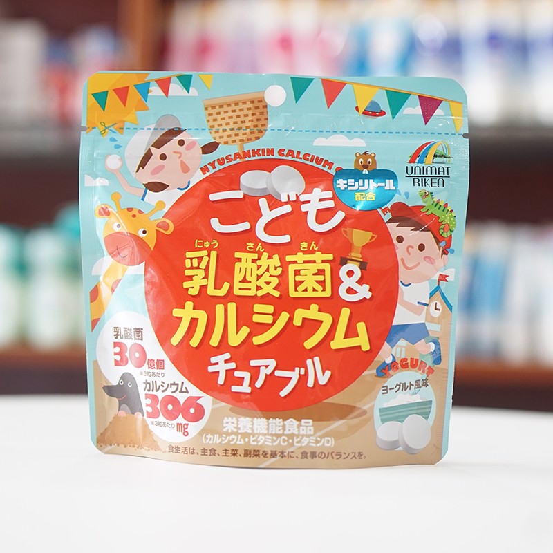 Viên Nhai Bổ Sung Canxi Và Lợi Khuẩn Lactic Unimat Riken 90 Viên