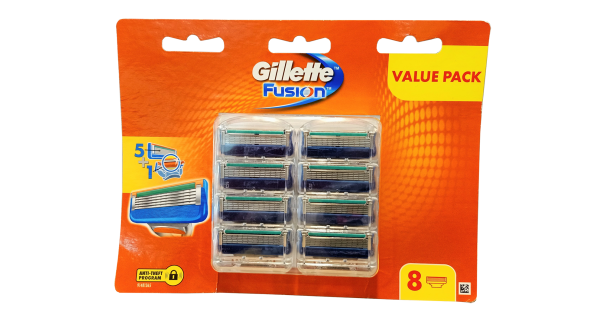 Lưỡi dao cạo râu Gillette Fusion (Vỉ 8 cái)