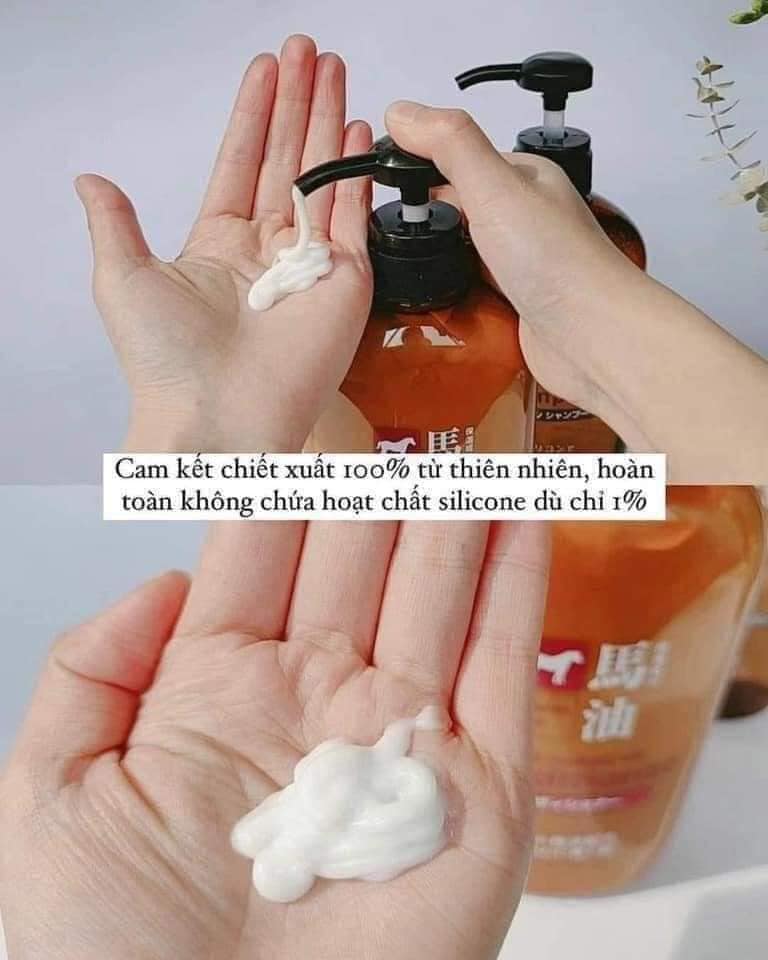 Dầu gội mỡ ngựa Kumano Horse Oil Natural Hair 600ml