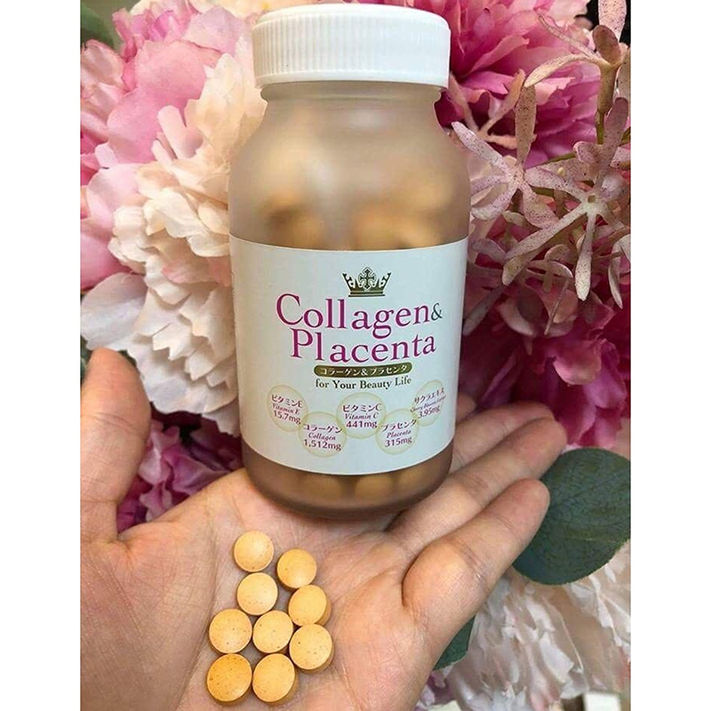 Viên uống trắng da Collagen & Placenta 5 in 1 Nhật Bản 270 viên