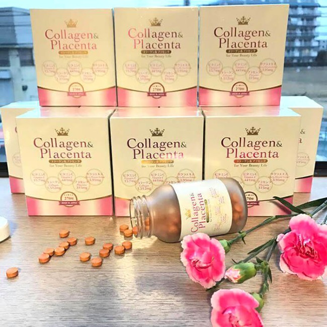 Viên uống trắng da Collagen & Placenta 5 in 1 Nhật Bản 270 viên