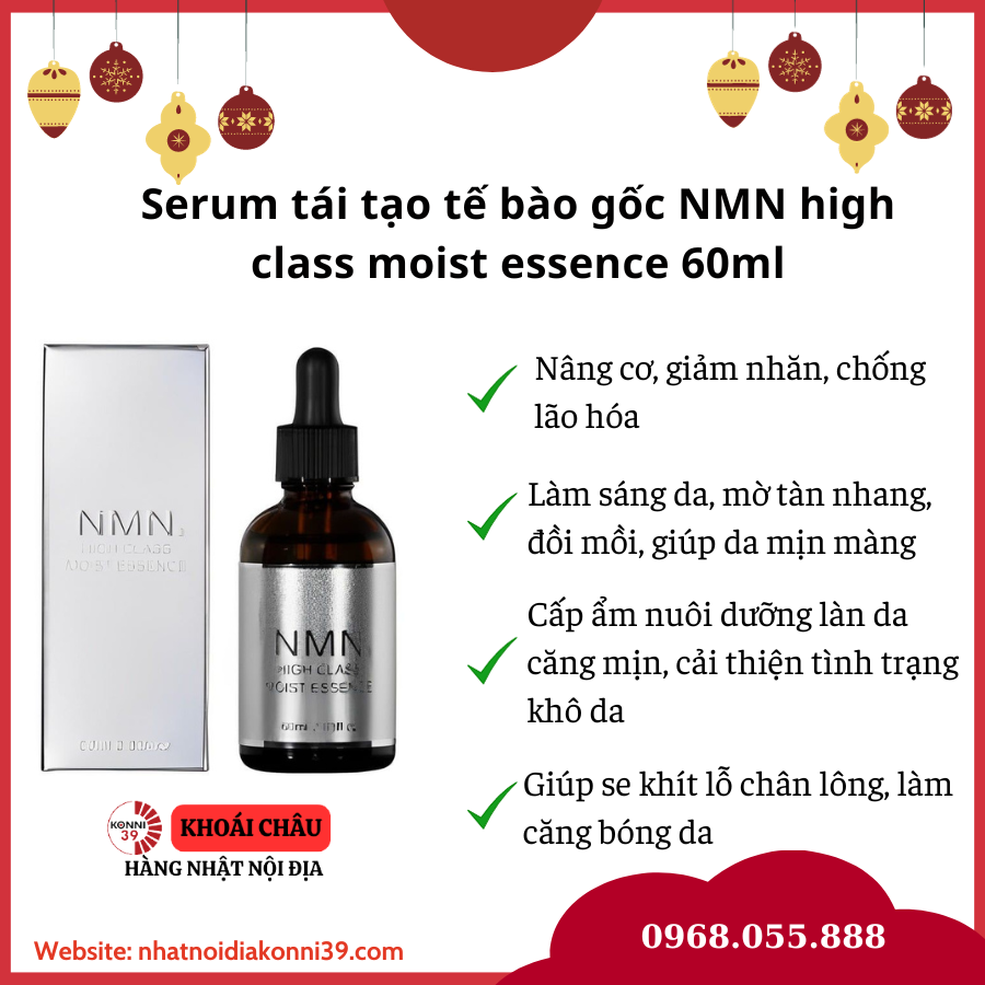 Serum tái tạo tế bào gốc NMN high class moist essence 60ml