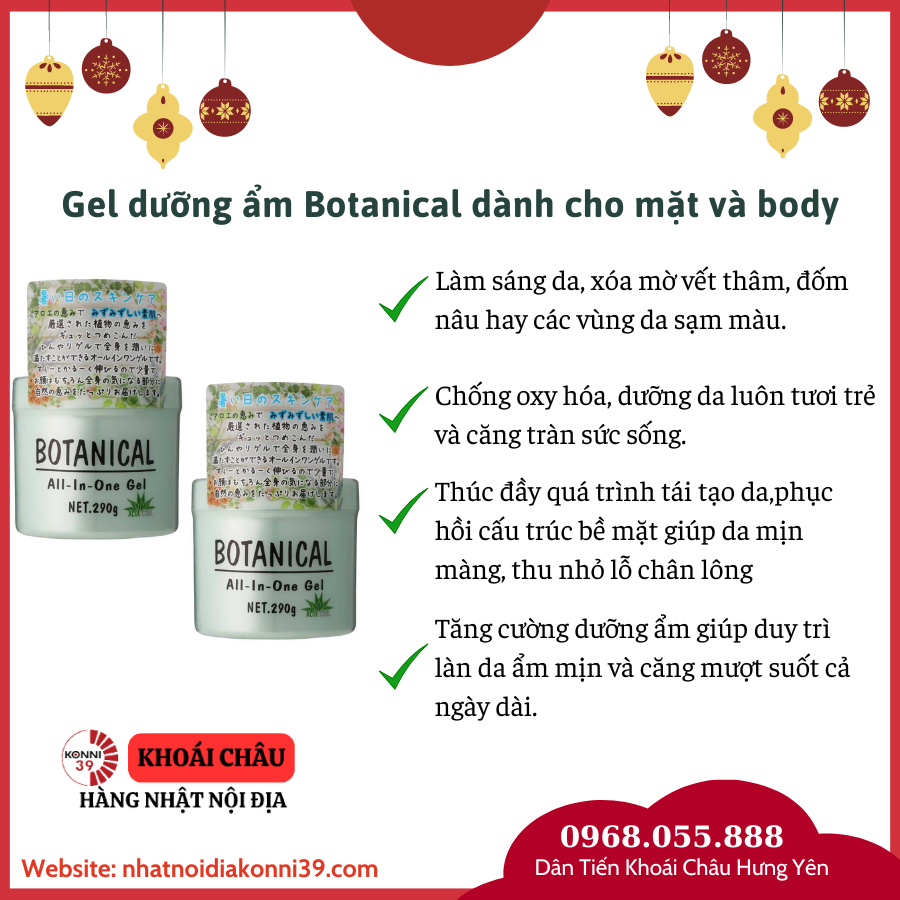 Gel dưỡng ẩm Botanical All In One Gel  290g