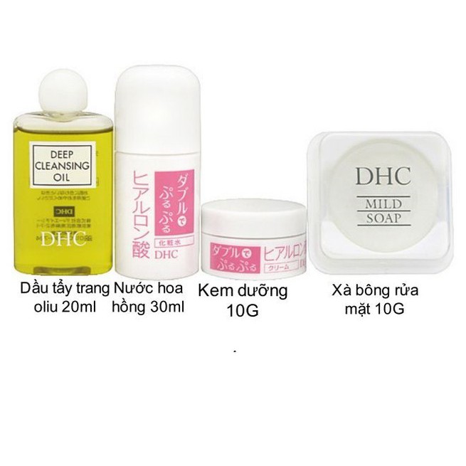 Set 4 dưỡng da mini DHC Double Moisture