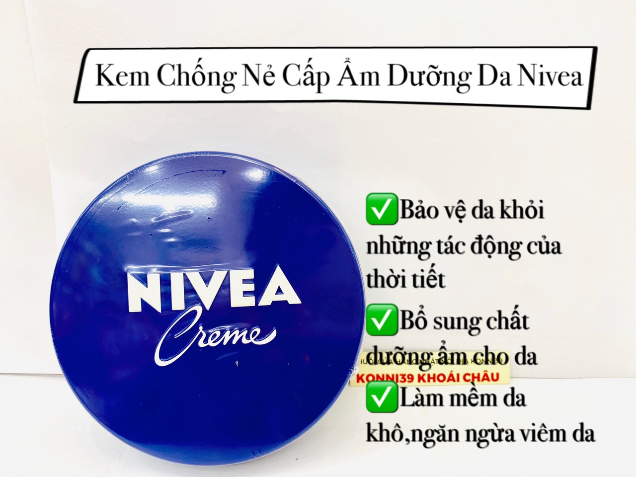Kem chống nẻ cấp ẩm dưỡng da Nivea Creme 169g.