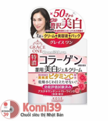 Kem dưỡng ẩm trắng da chống lão hóa Kose Grace One Whitening Perfect Cream 100g cho phụ nữ U50