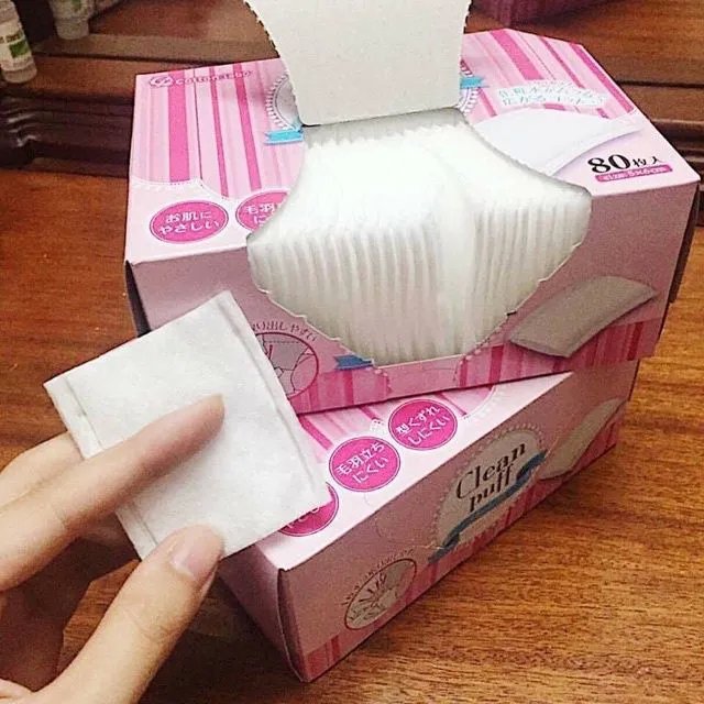 Bông Tẩy Trang Clean Puff Nhật Bản 80 Miếng