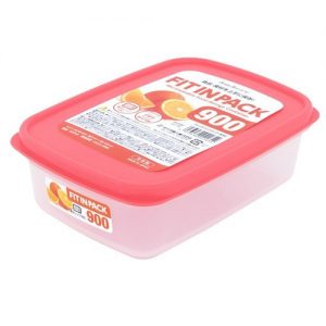 Hộp nhựa nắp dẻo 900ml (màu hồng)