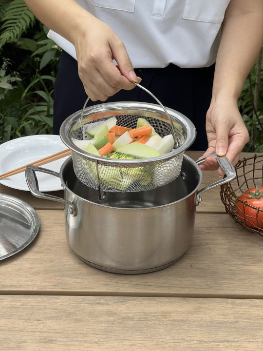Xửng hấp Inox Kaiyo có quai xách 20cm