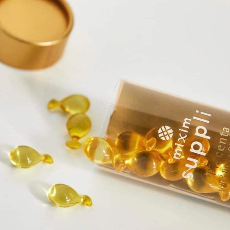 Dầu dưỡng đa năng chứa tế bào gốc MIXIUM Supply Placenta hair & body oil Capsule