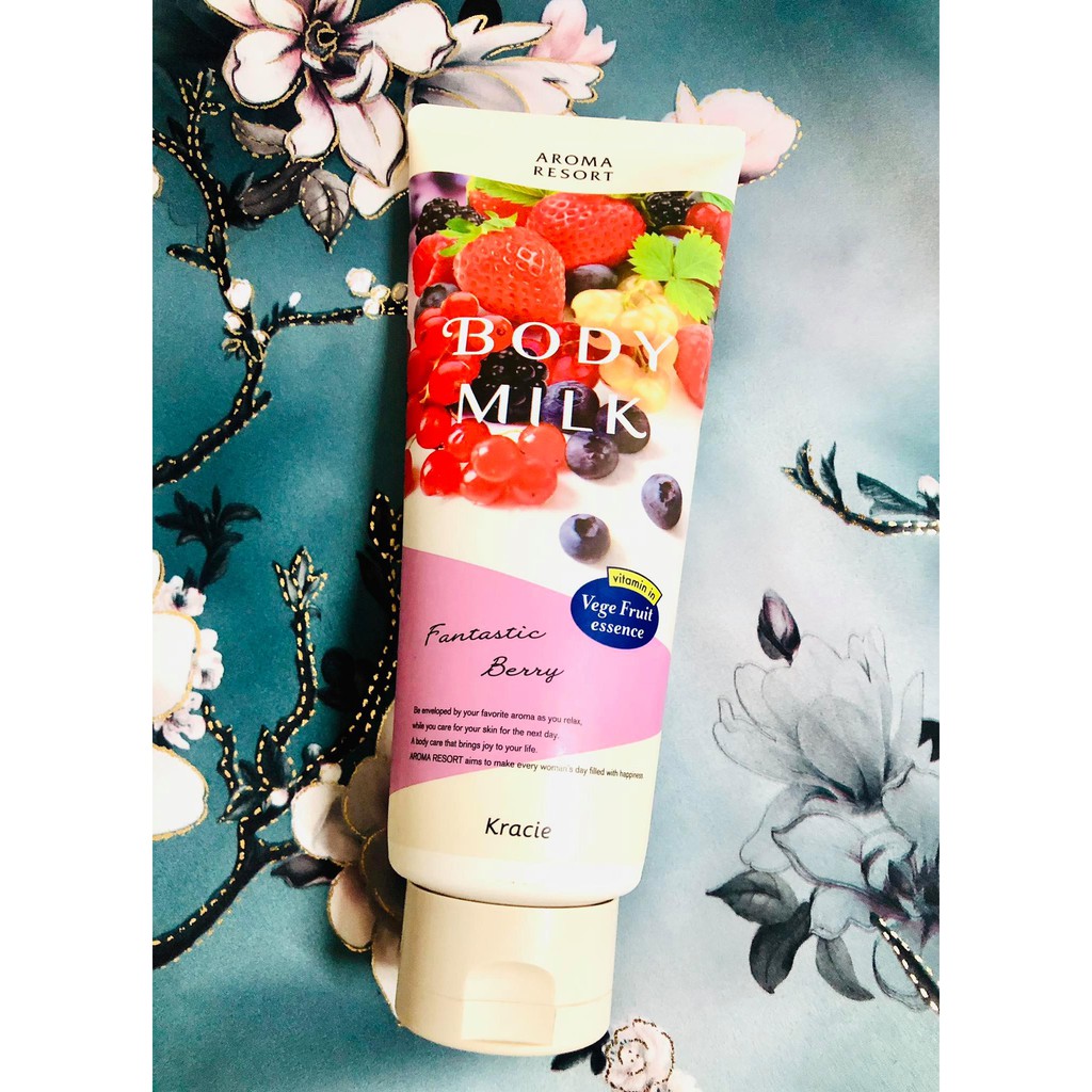 Sữa dưỡng thể Kracie Body milk 200ml (Hương dâu)