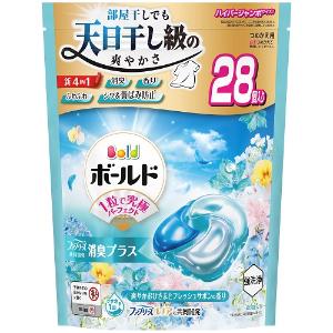 Viên Giặt Xả Khử Mùi, Chống Nhăn, Ố Vàng 4 Trong 1 Gel Ball Bold P&G Hương Nắng Mai 28 Viên