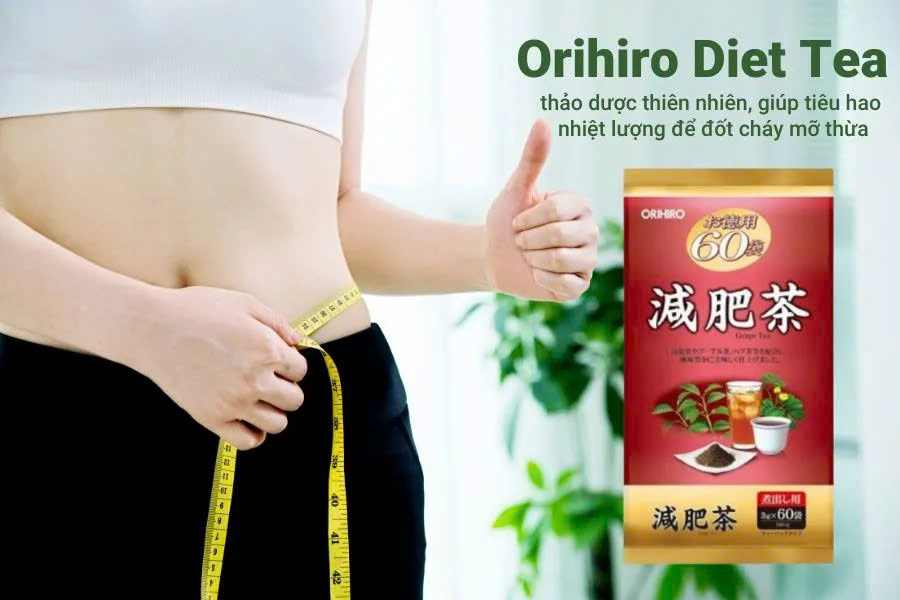 Trà Thảo Dược Giảm Cân Mỡ Bụng Genpi Tea Orihiro 60 Gói