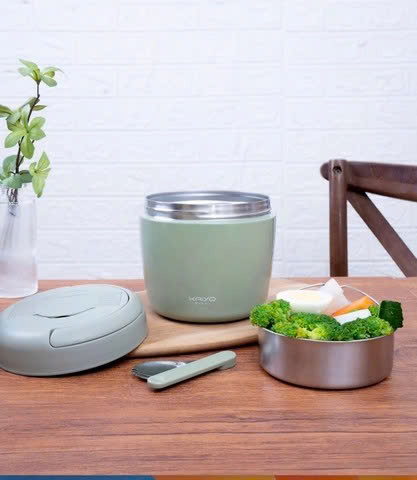 Cặp Lồng Giữ Nhiệt Kaiyo 1000ML - Màu Xanh Mint