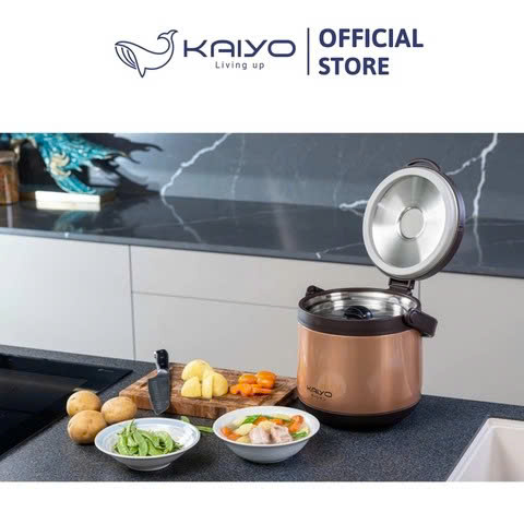 Nồi Ủ Kaiyo Màu Vàng Đồng 4.5L