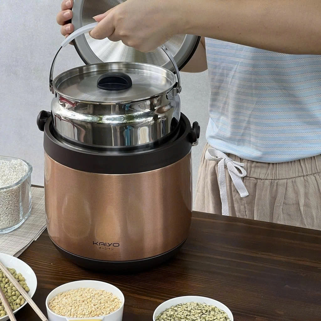 Nồi Ủ Kaiyo Màu Vàng Đồng 4.5L
