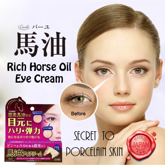 Kem dưỡng mắt Cosmetex Roland Loshi Horse Oil chiết xuất dầu ngựa 20g