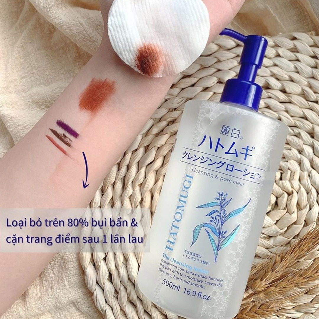 Nước Tẩy Trang Hatomugi Cleansing & Pore Clear 500ML
