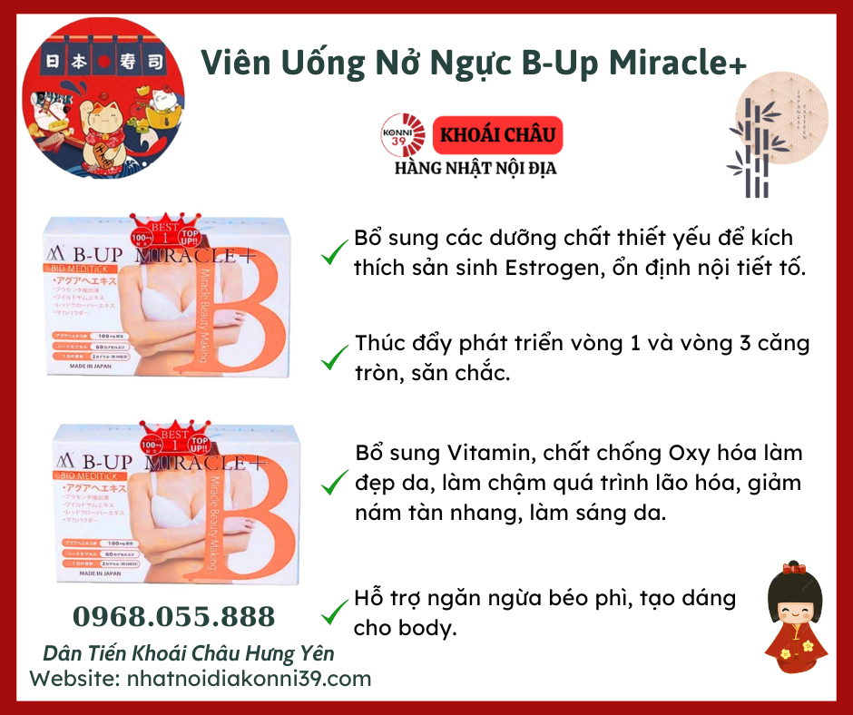 Viên Uống Nở Ngực B-Up Miracle+
