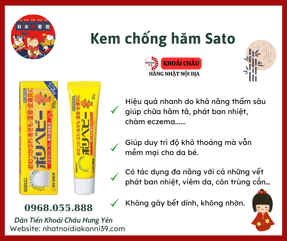 Kem chống hăm Sato