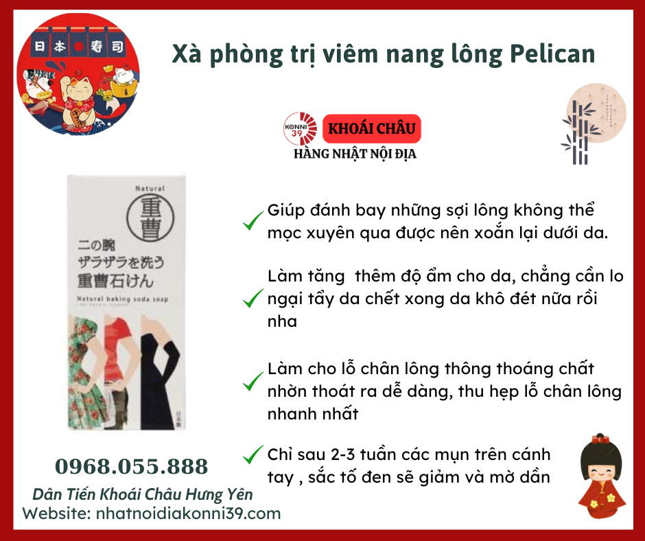 Xà phòng trị viêm nang lông Pelican