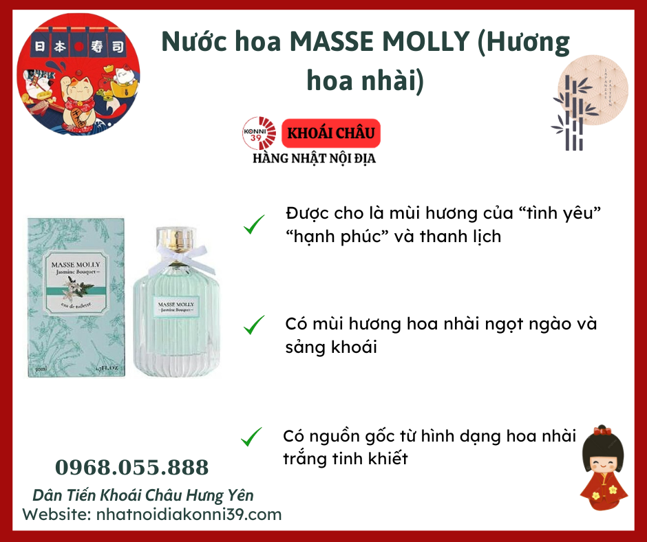 Nước hoa MASSE MOLLY (Hương hoa nhài)