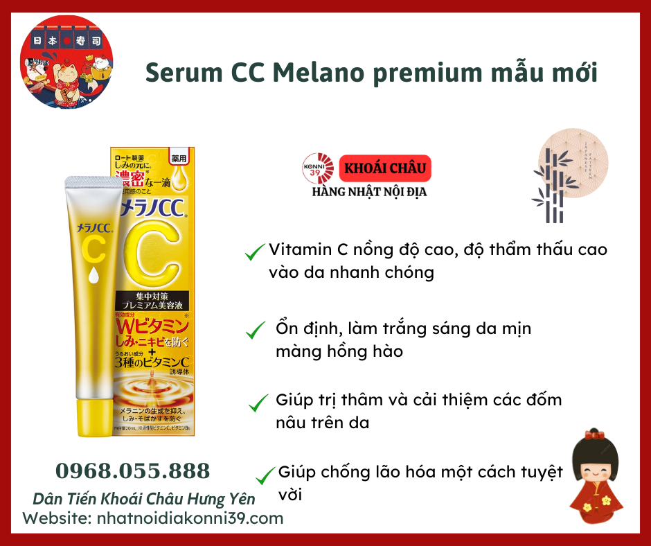 Serum CC Melano premium mẫu mới