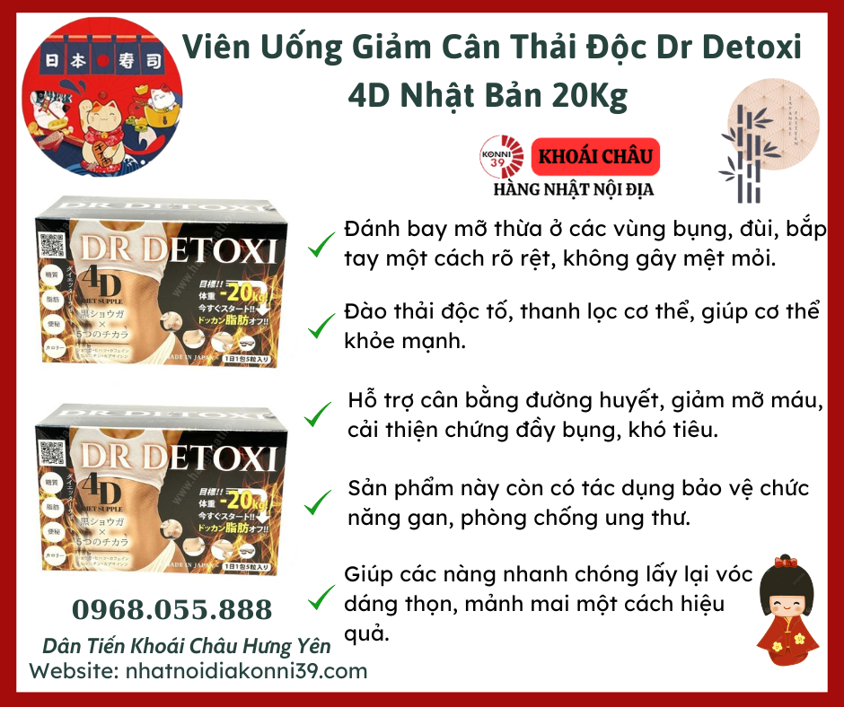 Giảm cân Detoxi 4D 20 kg