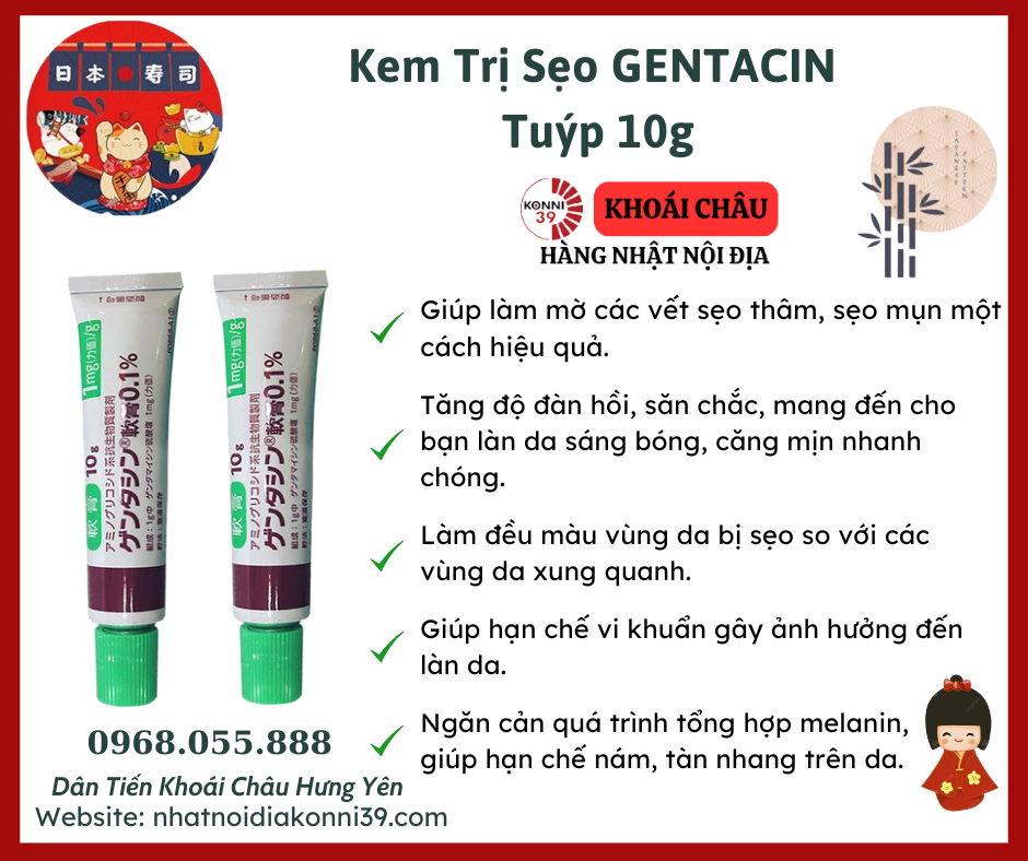 Kem Trị Sẹo GENTACIN Tuýp 10g