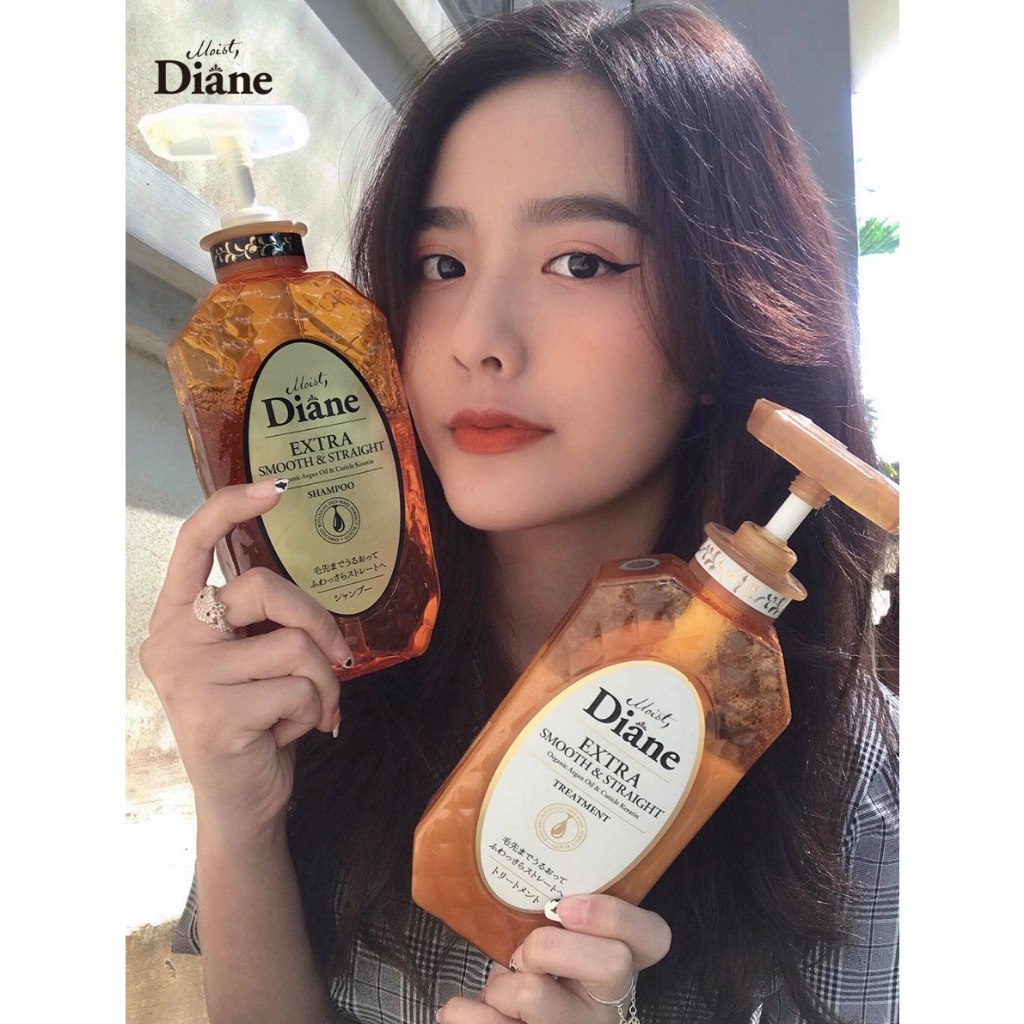 Dầu Gội Vào Nếp Thẳng Mượt Moist Diane Extra Smooth & Straight