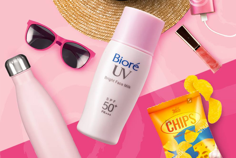 Kem chống nắng Biore UV Bright Milk SPF50+/PA++++ 40ml (hồng)