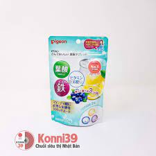 Viên ngậm bổ sung sắt, vitamin B6, B12 lợi khuẩn Pigeon cho bà bầu 60 viên - Vị bưởi, việt quất, sữa chua