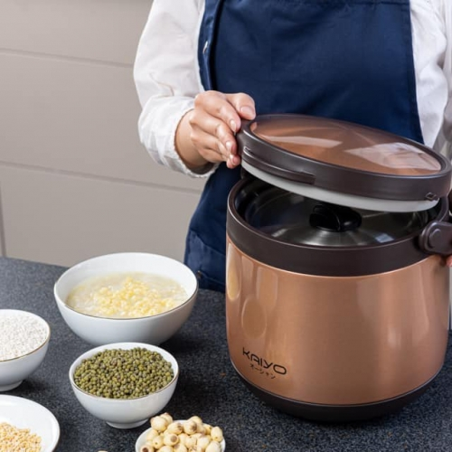 Nồi Ủ Kaiyo Màu Vàng Đồng 4.5L