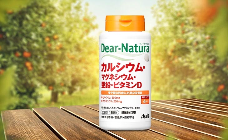 Viên Uống Bổ Sung Canxi Hữu Cơ Asahi Dear Natura Nhật Bản 180 Viên