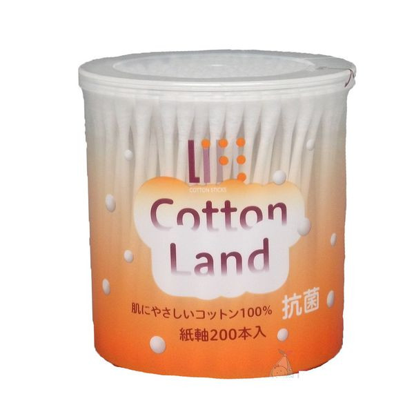 Tăm bông người lớn Cotton Land hộp nhựa 200 chiếc | Konni39 Khoái Châu