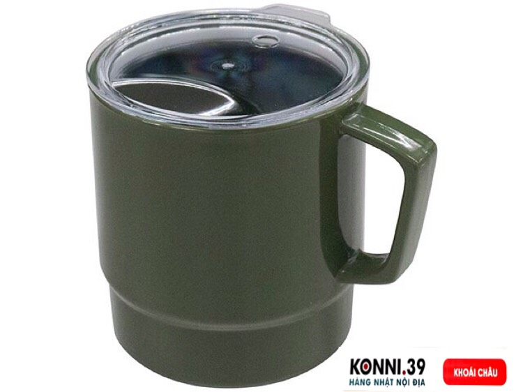 Cốc nhựa Yamada có nắp 360ml - xanh