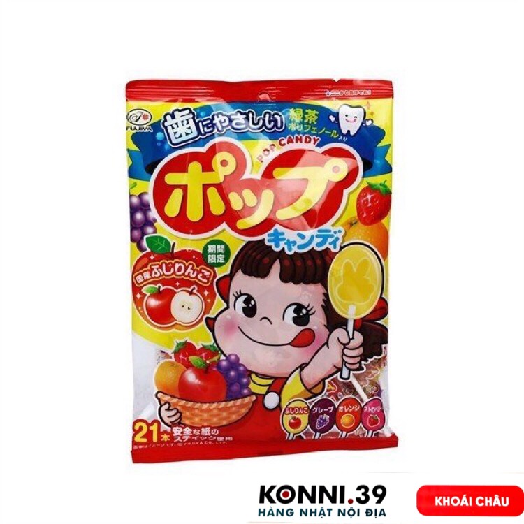 Kẹo mút hoa quả Fujiya chống sâu răng mới (20c/gói) – Gói