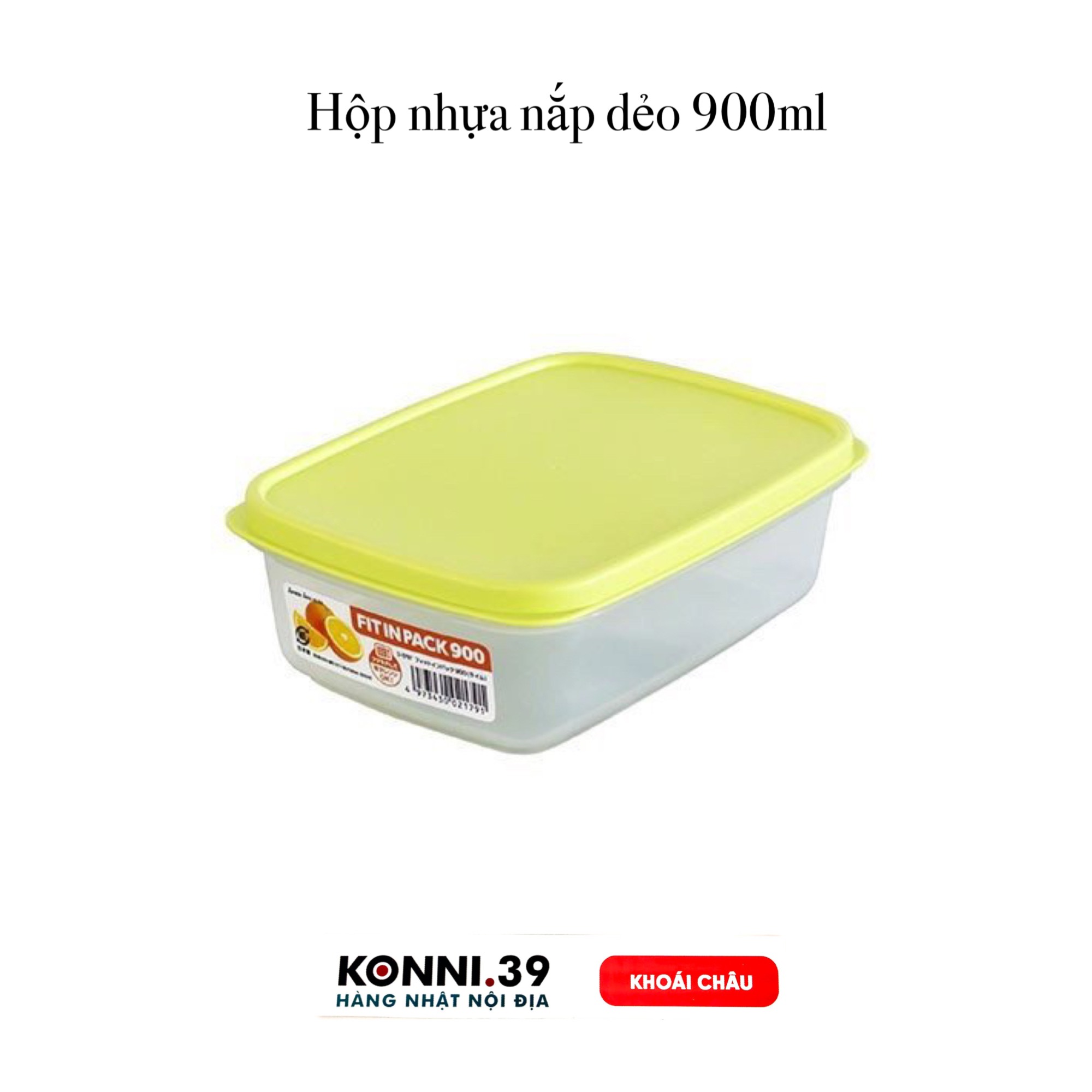Hộp nhựa nắp dẻo 900ml