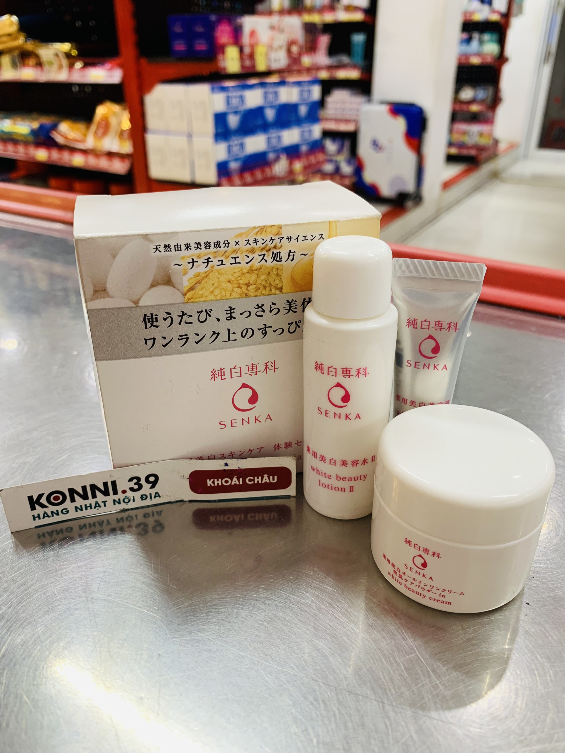 Set 3 kit mini dưỡng trắng da SENKA