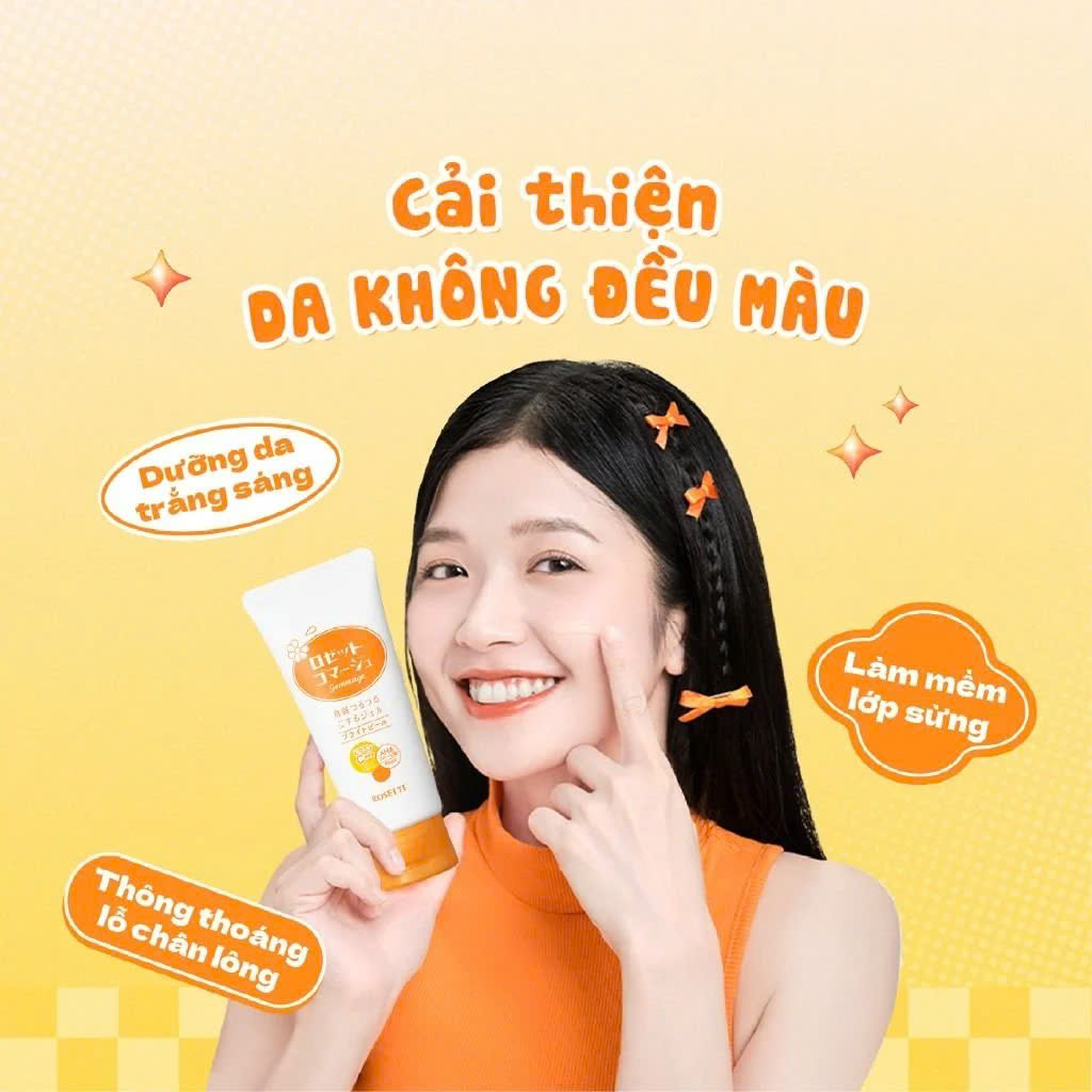Gel Tẩy Da Chết Rosette 180g - Cam (Mẫu Mới)