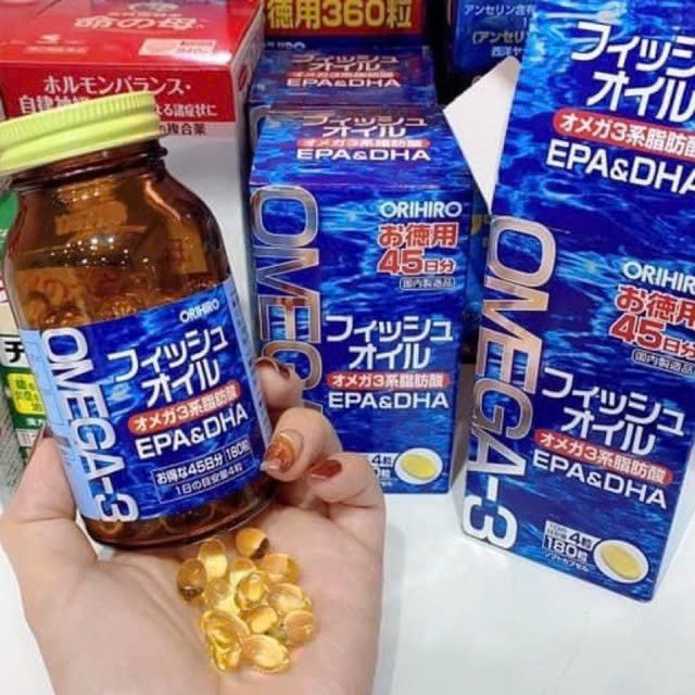 ORIHIRO - Dầu cá Omega 3 180 Viên