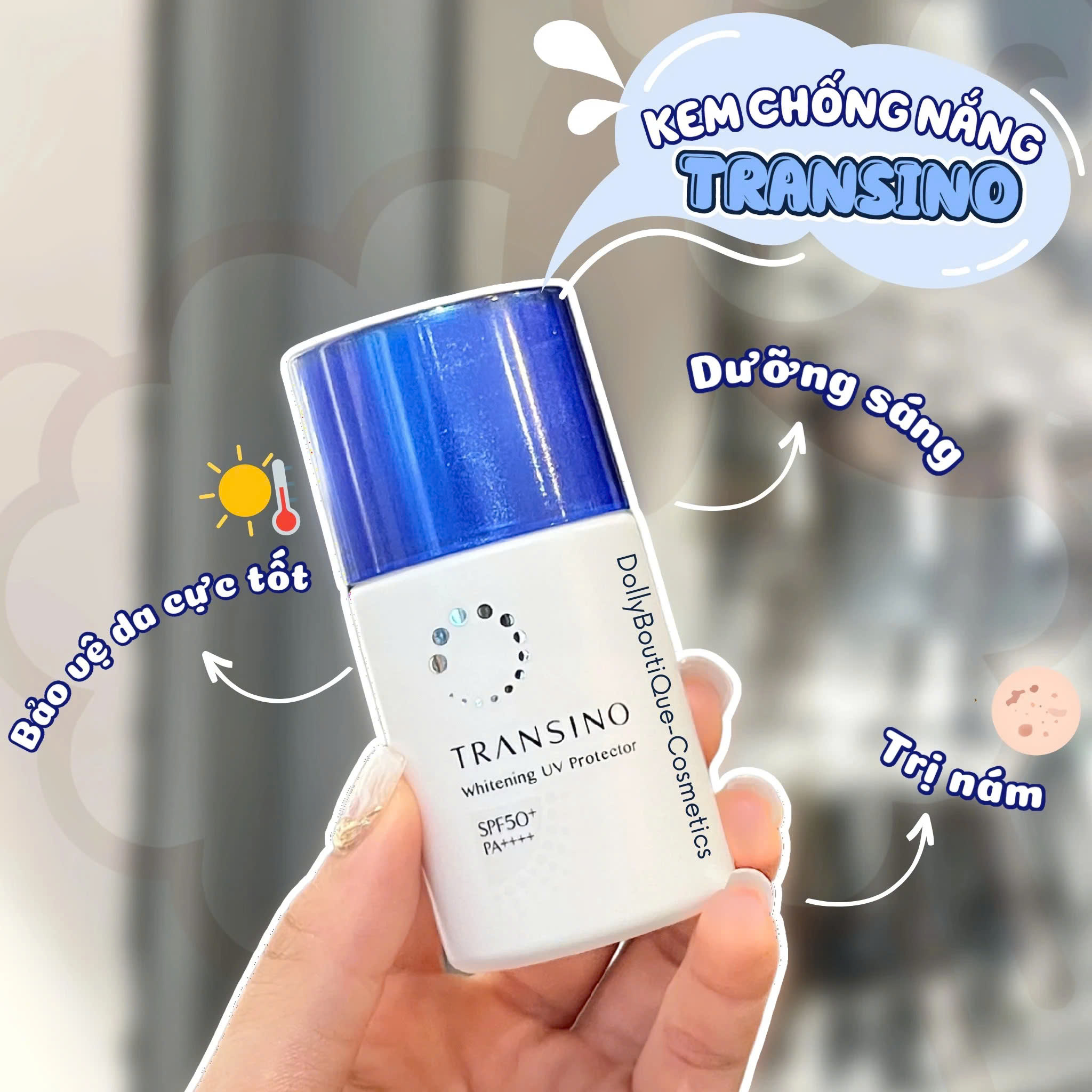 Kem Chống Nắng Transino UV Protector SPF50+ PA++++ 30ML