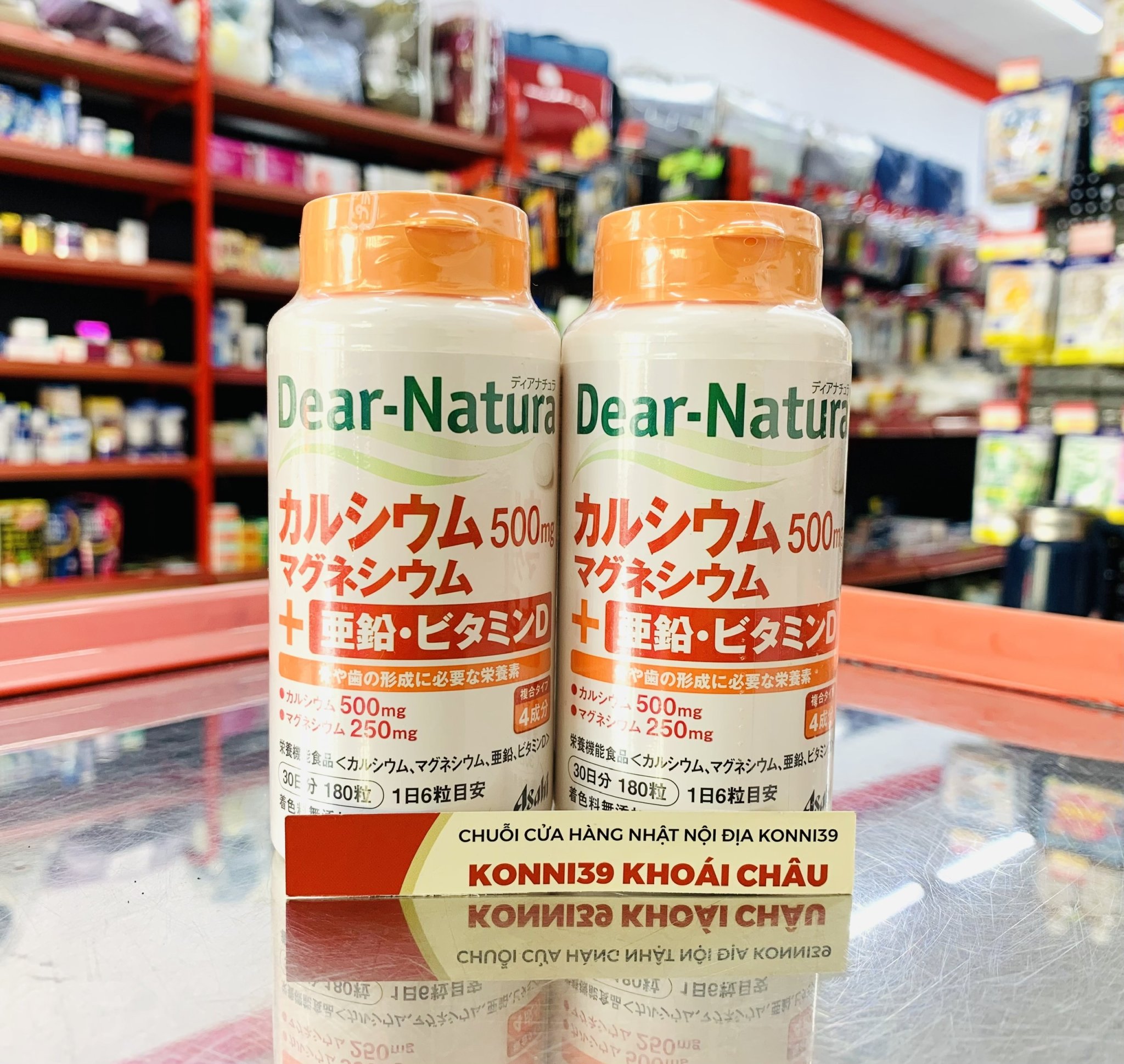 Viên Uống Bổ Sung Canxi Hữu Cơ Asahi Dear Natura Nhật Bản 180 Viên