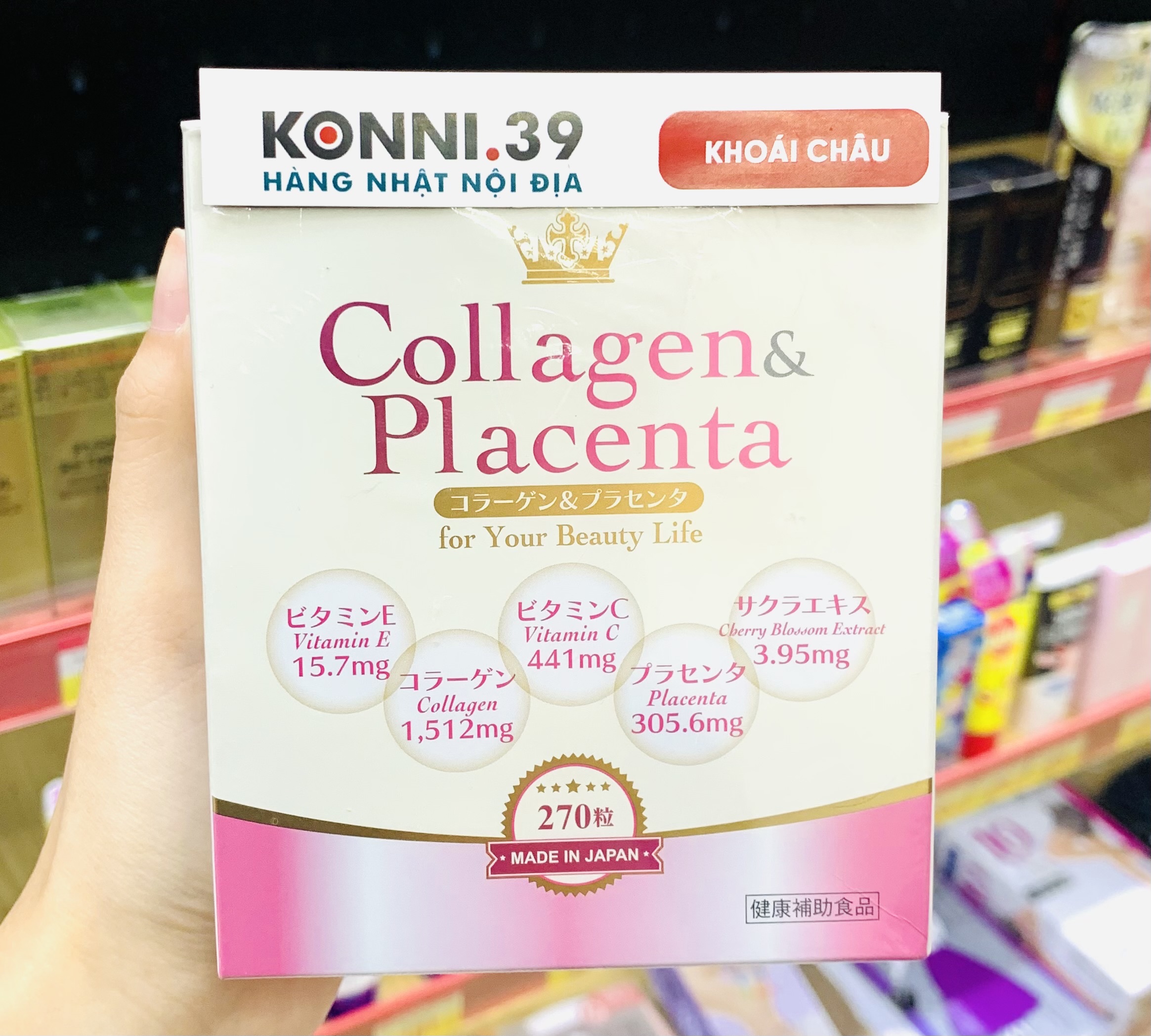 Viên Uống Trắng Da - Chống Lão Hóa 5 In 1 Collagen & Placenta 270 Viên